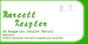 marcell keszler business card